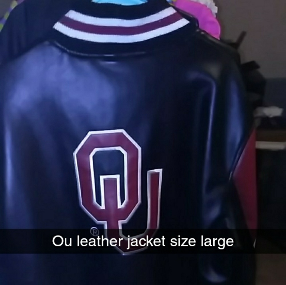 OU leather jacket large